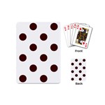 Polka Dots - Bulgarian Rose Red on White Playing Cards (Mini)
