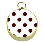 Polka Dots - Bulgarian Rose Red on White Gold Compass