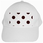 Polka Dots - Bulgarian Rose Red on White White Cap