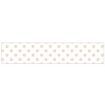 Polka Dots - Pearl Brown on White Flano Scarf (Small)
