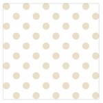 Polka Dots - Pearl Brown on White Large Satin Scarf (Square)