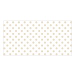 Polka Dots - Pearl Brown on White Satin Shawl