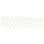 Polka Dots - Pearl Brown on White Satin Scarf (Oblong)