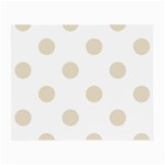 Polka Dots - Pearl Brown on White Small Glasses Cloth (2 Sides)