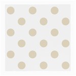 Polka Dots - Pearl Brown on White Medium Glasses Cloth