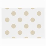 Polka Dots - Pearl Brown on White Large Glasses Cloth (2 Sides)
