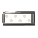Polka Dots - Pearl Brown on White Superlink Italian Charm (9mm)