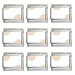 Polka Dots - Pearl Brown on White 9mm Italian Charm (9 pack)