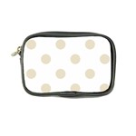 Polka Dots - Pearl Brown on White Coin Purse