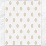 Polka Dots - Pearl Brown on White Canvas 11  x 14 