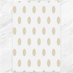 Polka Dots - Pearl Brown on White Canvas 12  x 18 