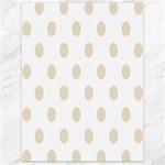 Polka Dots - Pearl Brown on White Canvas 18  x 24 