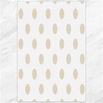 Polka Dots - Pearl Brown on White Canvas 20  x 30 