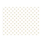 Polka Dots - Pearl Brown on White Double Sided Flano Blanket (Mini)