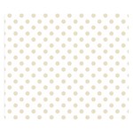 Polka Dots - Pearl Brown on White Double Sided Flano Blanket (Small)