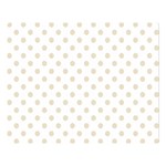 Polka Dots - Pearl Brown on White Double Sided Flano Blanket (Large)