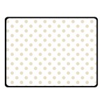 Polka Dots - Pearl Brown on White Fleece Blanket (Small) (One Side)