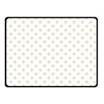 Polka Dots - Pearl Brown on White Double Sided Fleece Blanket (Small) (Two Sides)
