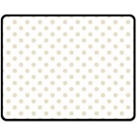 Polka Dots - Pearl Brown on White Double Sided Fleece Blanket (Medium) (Two Sides)