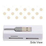 Polka Dots - Pearl Brown on White Memory Card Reader (Stick)