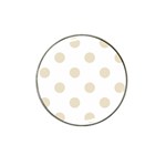 Polka Dots - Pearl Brown on White Hat Clip Ball Marker (4 pack)