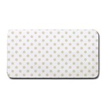 Polka Dots - Pearl Brown on White Medium Bar Mat