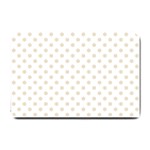 Polka Dots - Pearl Brown on White Small Doormat