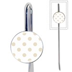 Polka Dots - Pearl Brown on White Book Mark