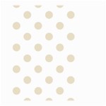 Polka Dots - Pearl Brown on White Large Garden Flag (Two Sides)