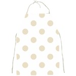 Polka Dots - Pearl Brown on White Full Print Apron