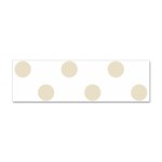 Polka Dots - Pearl Brown on White Sticker Bumper (10 pack)
