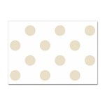 Polka Dots - Pearl Brown on White Sticker A4 (10 pack)