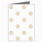 Polka Dots - Pearl Brown on White Greeting Card