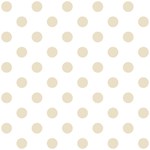 Polka Dots - Pearl Brown on White ScrapBook Page 12  x 12 