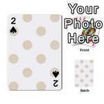 Polka Dots - Pearl Brown on White Playing Cards 54 Designs