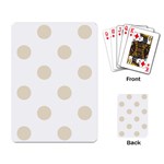 Polka Dots - Pearl Brown on White Playing Cards Single Design
