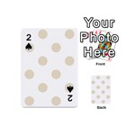 Polka Dots - Pearl Brown on White Playing Cards 54 (Mini)