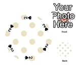 Polka Dots - Pearl Brown on White Playing Cards 54 (Round)