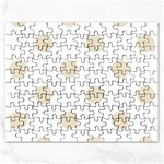 Polka Dots - Pearl Brown on White Jigsaw Puzzle (Rectangular)