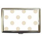 Polka Dots - Pearl Brown on White Cigarette Money Case