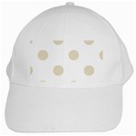 Polka Dots - Pearl Brown on White White Cap