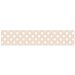 Polka Dots - White on Almond Brown Flano Scarf (Small)