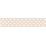 Polka Dots - White on Almond Brown Flano Scarf (Large)
