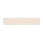 Polka Dots - White on Almond Brown Flano Scarf (Mini)