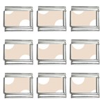 Polka Dots - White on Almond Brown 9mm Italian Charm (9 pack)