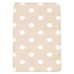 Polka Dots - White on Almond Brown Removable Flap Cover (S)