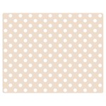 Polka Dots - White on Almond Brown Double Sided Flano Blanket (Medium)