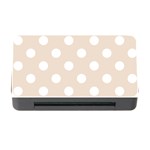 Polka Dots - White on Almond Brown Memory Card Reader with CF