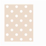 Polka Dots - White on Almond Brown Small Garden Flag (Two Sides)