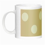 Polka Dots - White on Almond Brown Night Luminous Mug